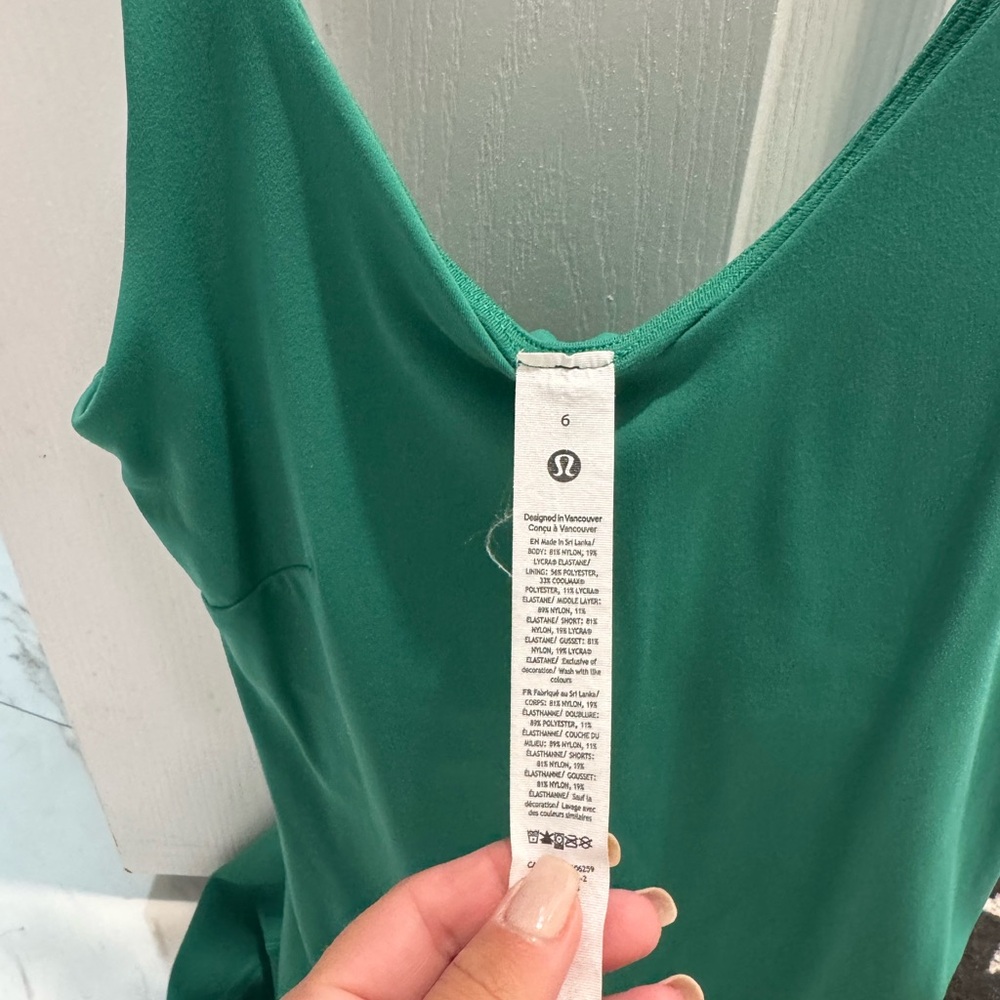 Lululemon Emerald Green Athletic Dress – Size 6 - Picture 3 of 4